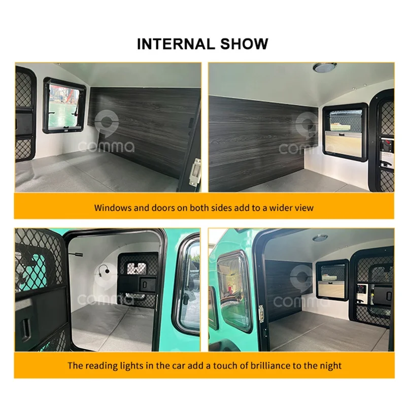 Movable small travel trailer caravan lightweight reboque de carro