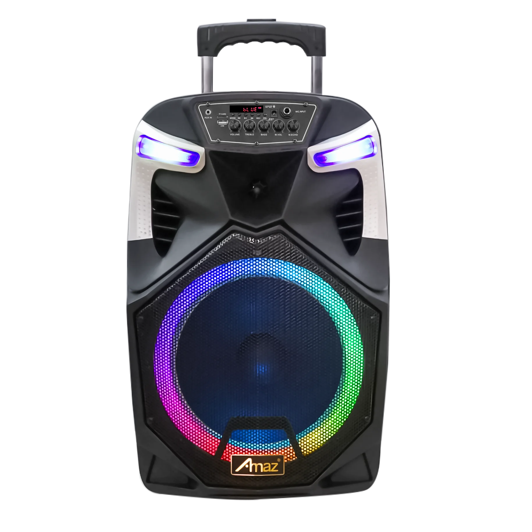 AMAZ 12 Inch New Design Portable Speaker with USB/FM/SD card/BT/LED Display/Remote Control