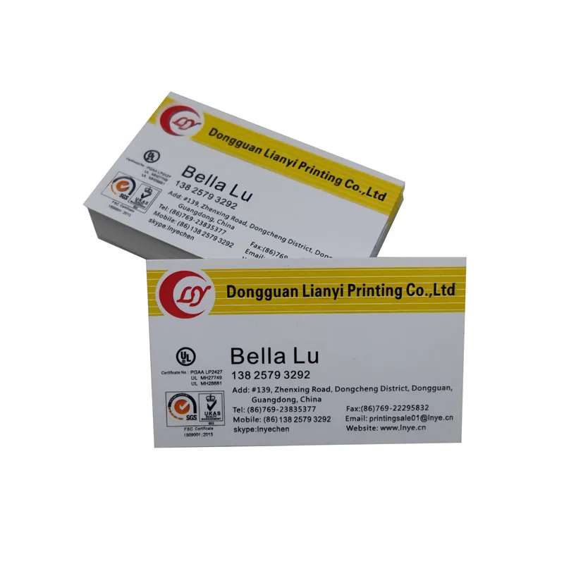 eco friendly 300g 350g art paper customized cards printing visiting business card with logo and qr code