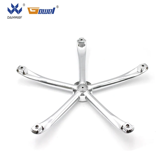 Modern chromed iron steel metal base furniture hardware accessories spare parts office chair components