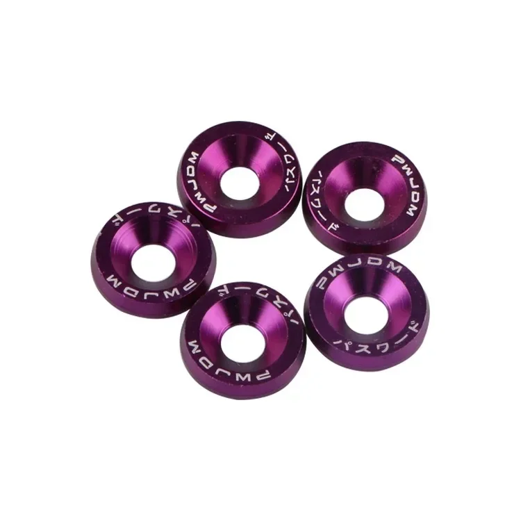 Din Standard Nickel-Plated Flat Washer Wedge Style Car Front Rear Bumper Reinforcement Car Modification License Plate Frame GB