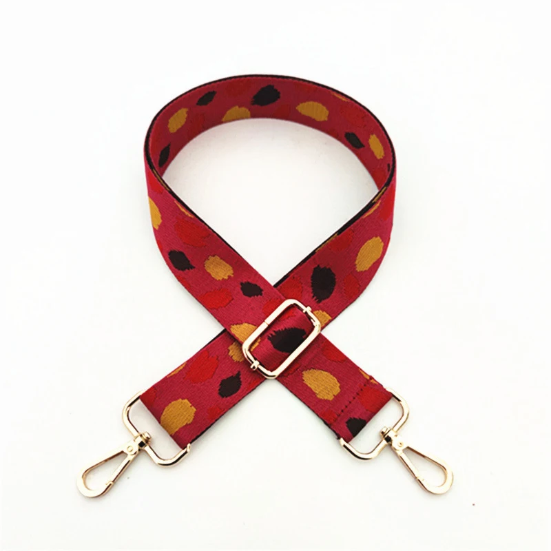 Fashion 3.8 cm Width Leopard Printing Designs Adjustable Crossbody Shoulder Straps Detachable Purse Bag Straps with Hook