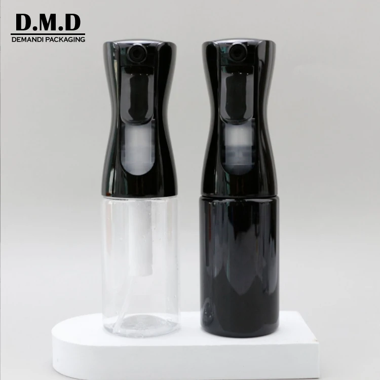 Wholesale white black 100 ml 200ml 300 ml 500ml 10 oz plastic water clear fine mist continuous sprayer bottle for hair salon