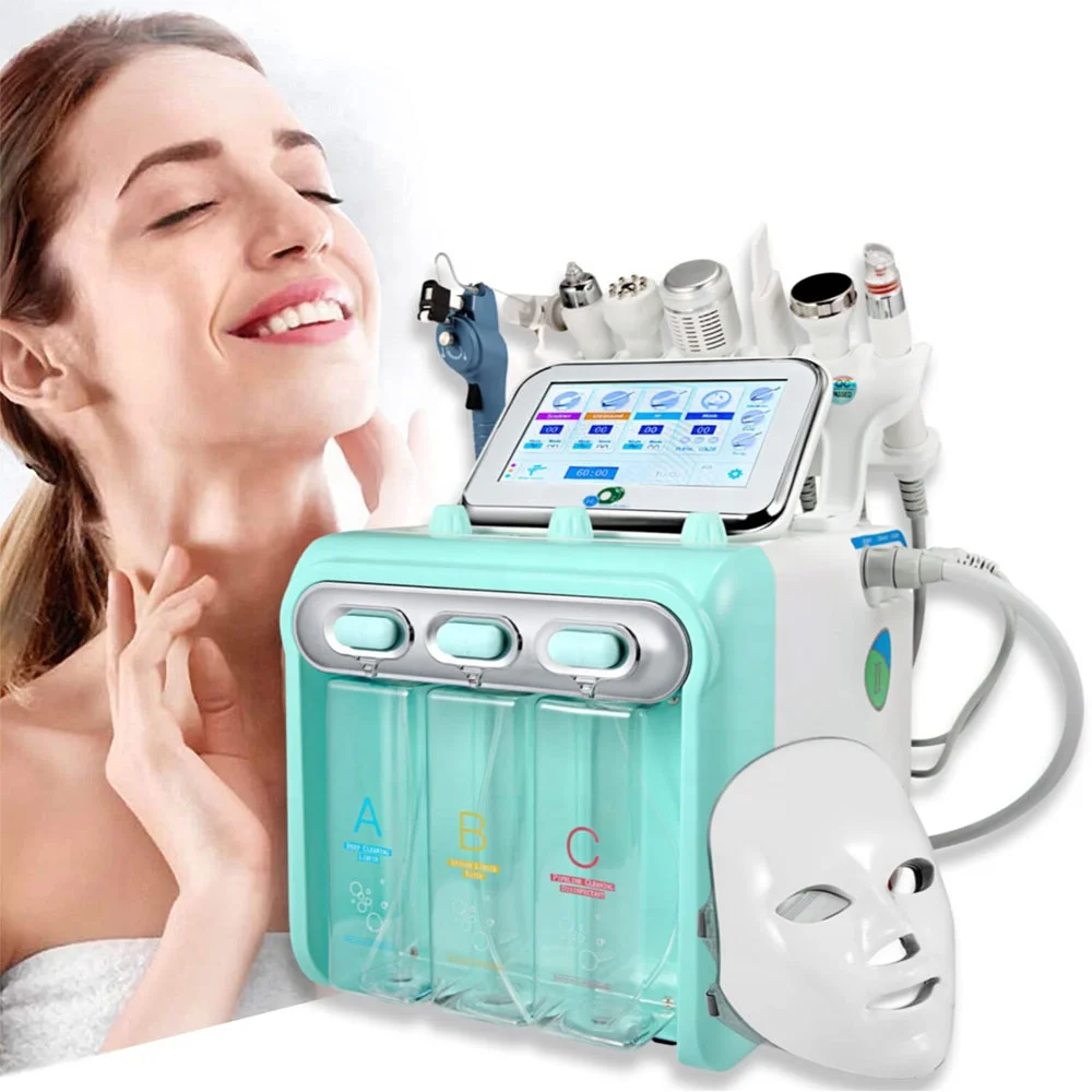 Multifunctional Hydro Water Oxygen Small Bubble Facial Machine H2O2 Skin Care Jet Peel Hydrogen Aqua Beauty Device