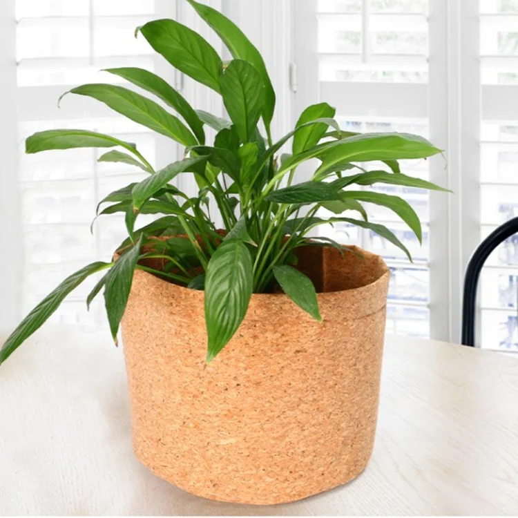 Cork Plant Handmade Sets of Wood Flower Pot OEM Customized Europe Style VASE customized size and logo