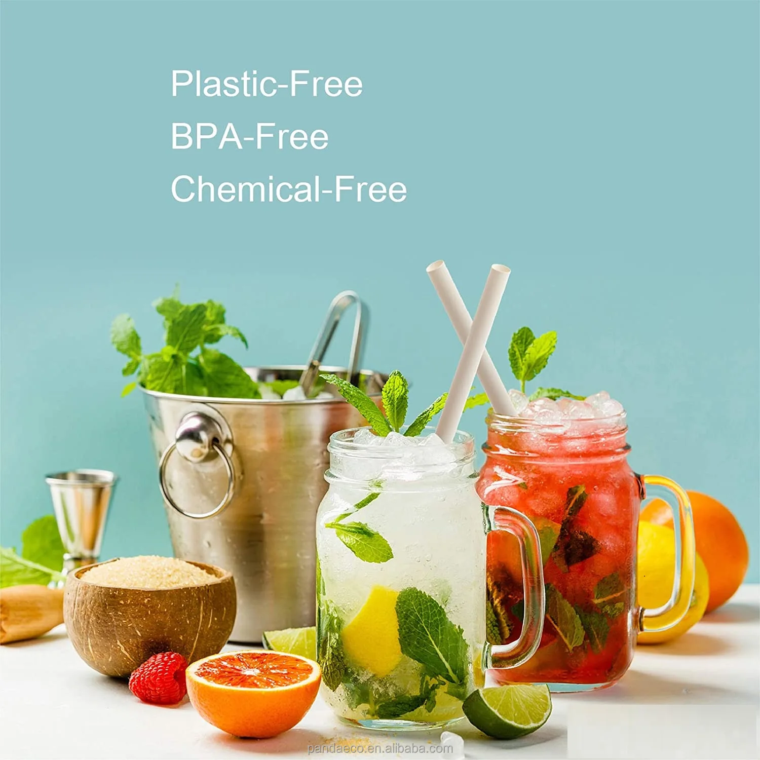 Custom Logo Hot Selling 6mm 8mm 12mm Biodegradable Disposable Boba Bubble Tea Bamboo Fiber Drinking Bamboo Straws