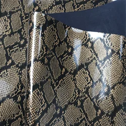 Upholstery snake skin pvc synthetic leather for shoes bags