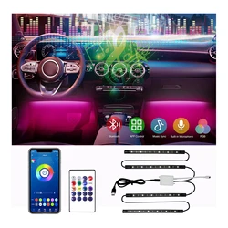 Waterproof RGB 5V USB Car Interior Decor Para Auto Car Accessories Atmosphere Ambient APP Control Smart Led Strip Lights