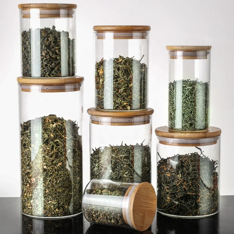Factory Wholesale Glass Storage Jars Different Sizes Available Glass Container with Airtight Lid Sealed Glass Jar