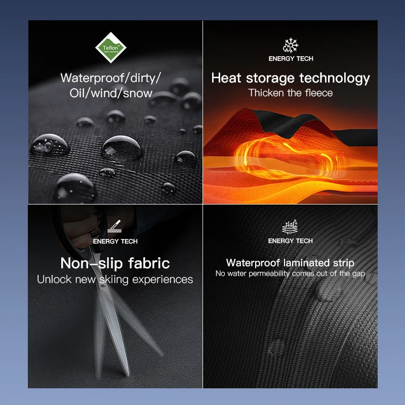 REXCHI HXF03 Wholesale Outdoor Sports Windproof Ski Jacket Pants Ski Suits Warm Thick Waterproof Skiing Snow Suits