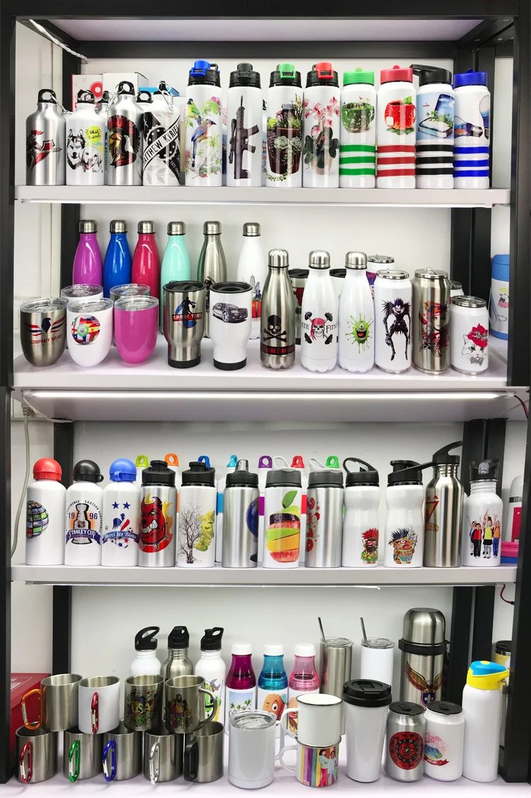 6oz 9oz 12oz Custom Logo Print Vacuum Insulated Wine Tumbler Mug Stainless Steel Powder Coated Stemless Wine Tumbler With Lid