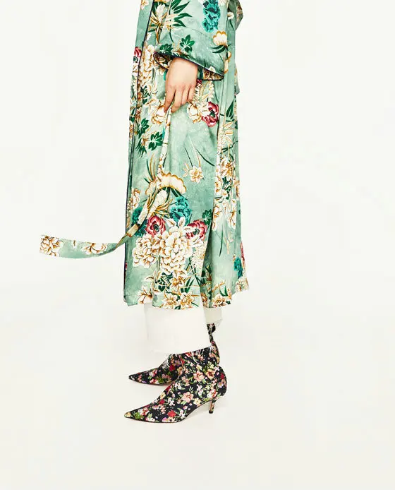 
Long Sleeve Kimono Woman Coat Latest Design Floral Long Cardigan 