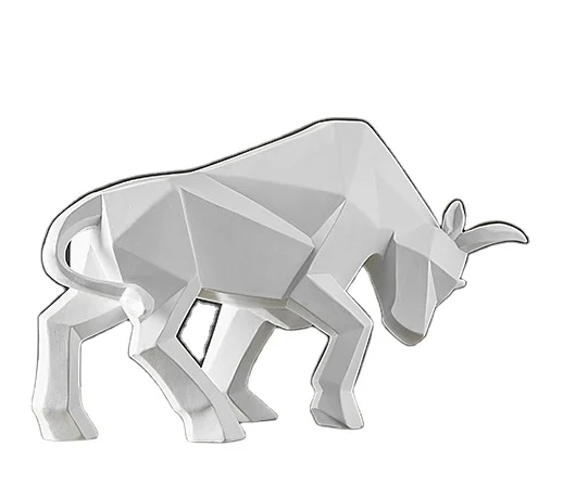 Statue Bull Sculpture Gold Animal Figurines Nordic Decoration Home Decor Tabletop Statues Bulls Figurines Animal Cabinet