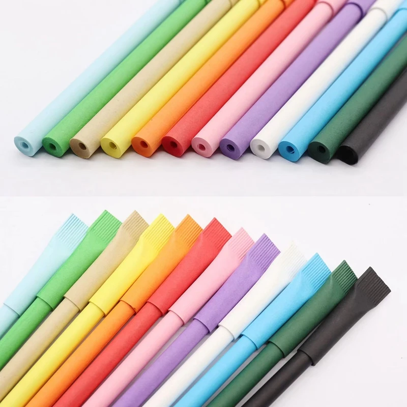 cheap promotion promotion   advertising  make kraft  paper   Eco recycled  pen   with logo