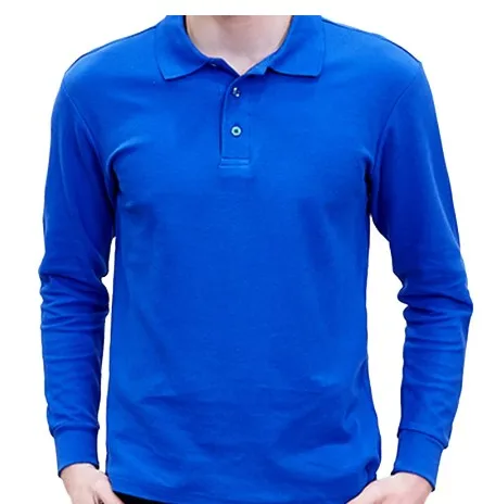 Wholesale Mens 100%cotton long sleeve polo work shirts wholesale white polo shirts
