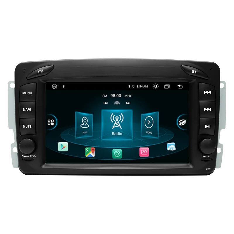 Factory Price Android Bluetooth Speaker GPS Navigation Carplay Car Video Player For Mercedes Benz CLK C209 W209 RadiosTereo