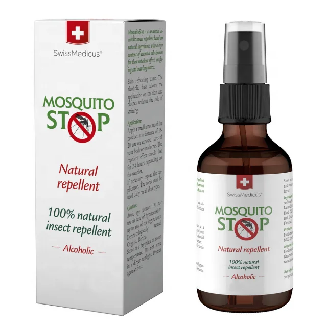 
SwissMedicus MosquitoStop Natural Repellent Spray 100ml - anti Mosquito - ani insect - DEET FREE 