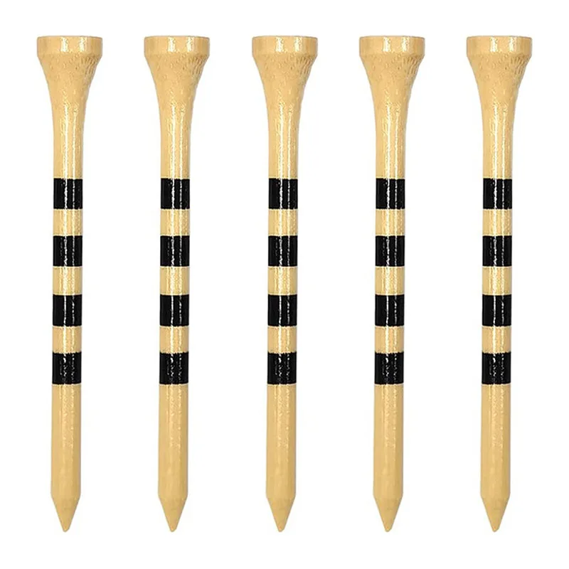 Тройники для гольфа премиум-класса деревянные полосатые профессиональные 100 2 3/4 дюйма Лидер продаж под заказ тройник для гольфа деревянный бамбук 83 мм 3 полосы на Тройник