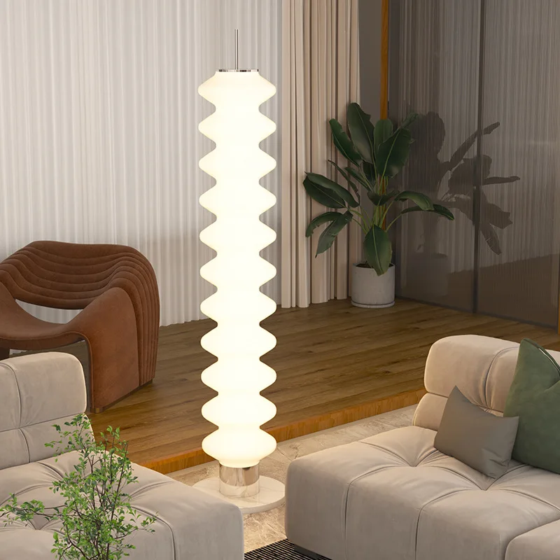 Danish Designer Sugar Gourd Living Room Sofa Bedroom Study Cream Air Atmosphere Lamp Upright Floor Lamp