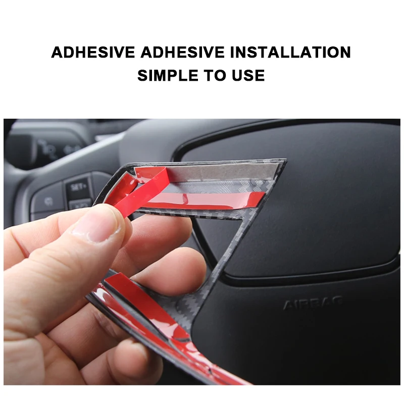 3 Pcs Car Accessories Decorative Frame Patch Steering Wheel Trim Frame For Ford Mustang Mach-E