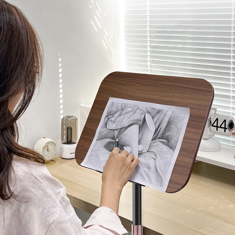 Boneruy Office Supplies Carbon Steel Rotate Adjustable Floor Standing Book Stand Long Arm Flexible Reading Stand for Tablet