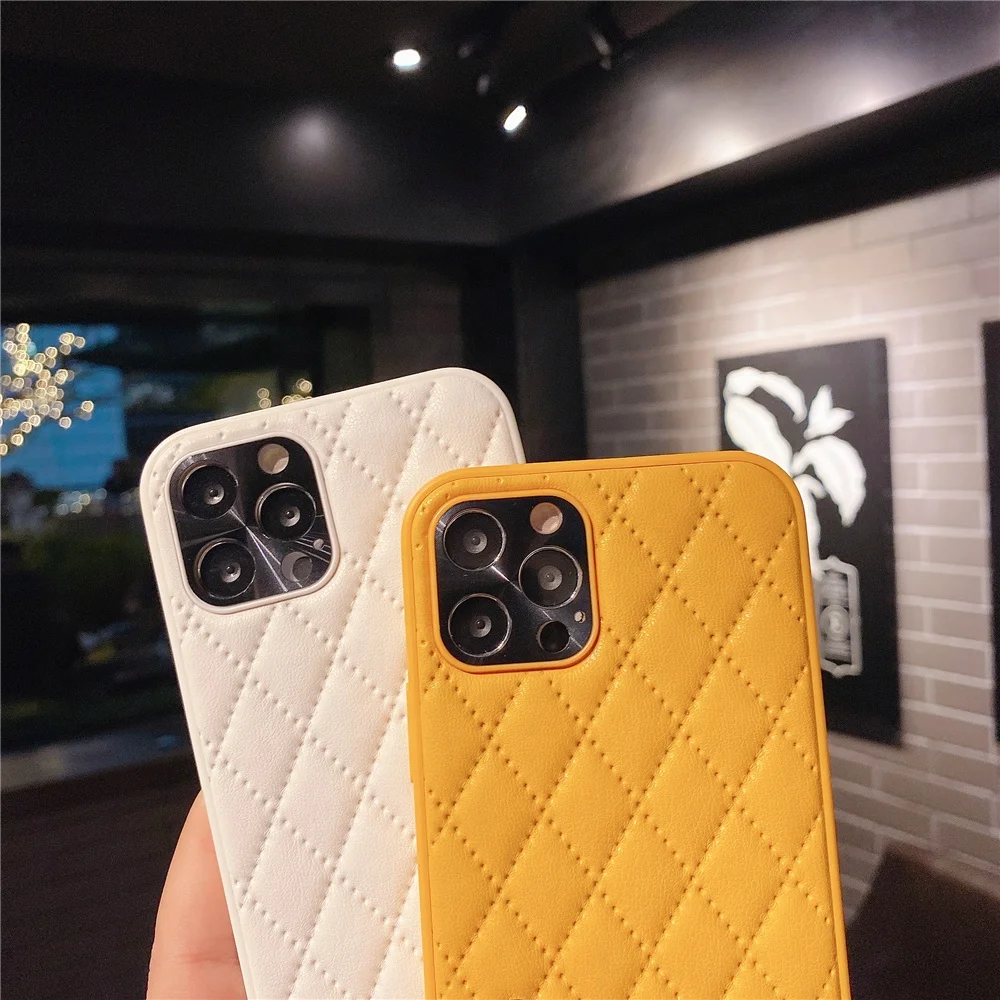 Phone 14 Luxury Colorful PU Leather Precise Metal Camera Women Man Phone Case for Phone 14 13 Pro Max