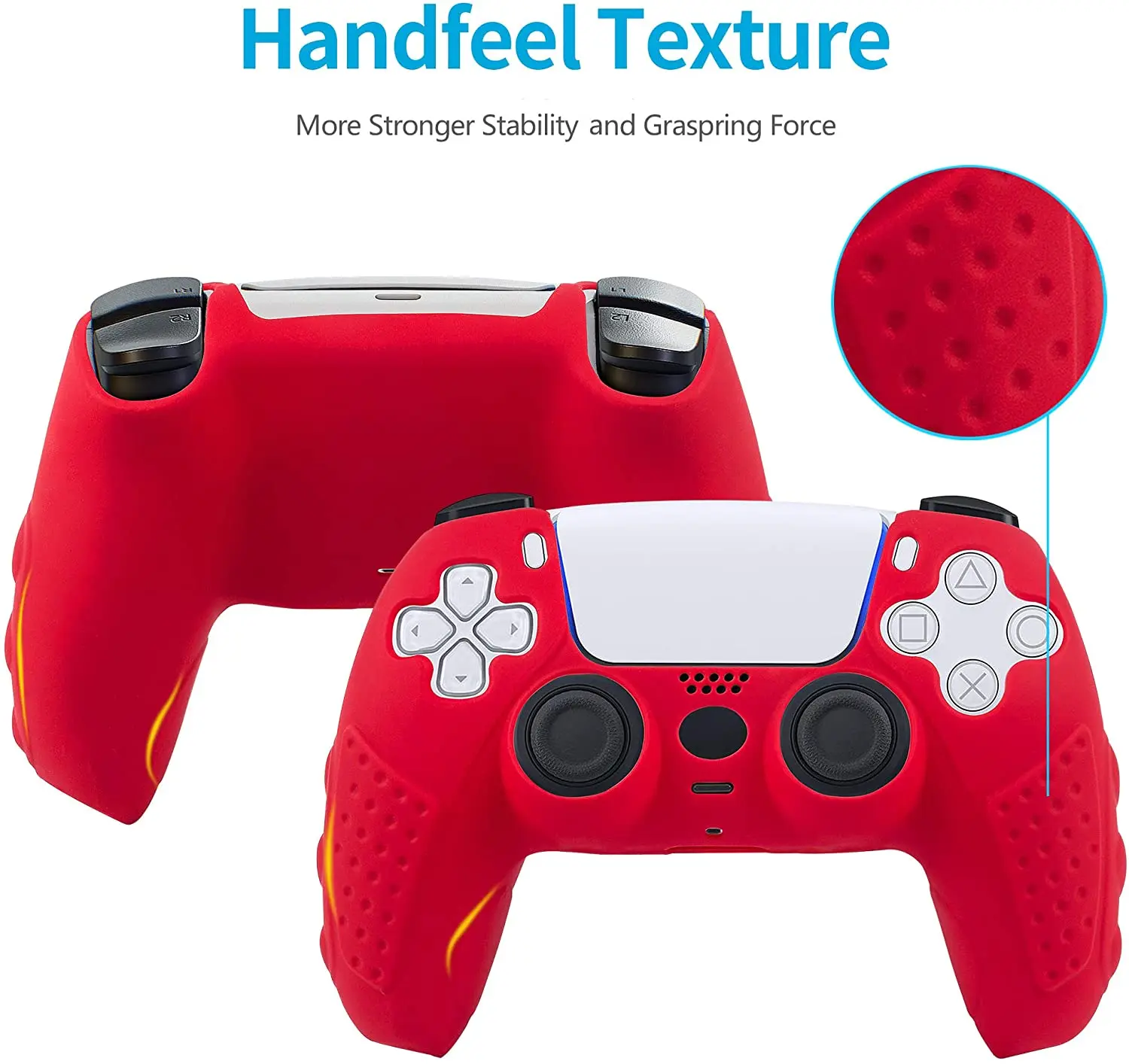 Gamepad Silicone For PS5 Case Cover for Playstation 5 Red Controller Console