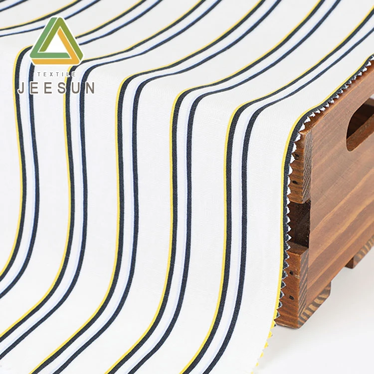 
Factory supply cheap classic stripe printed woven 22% linen 78% lyocell fabric dress 