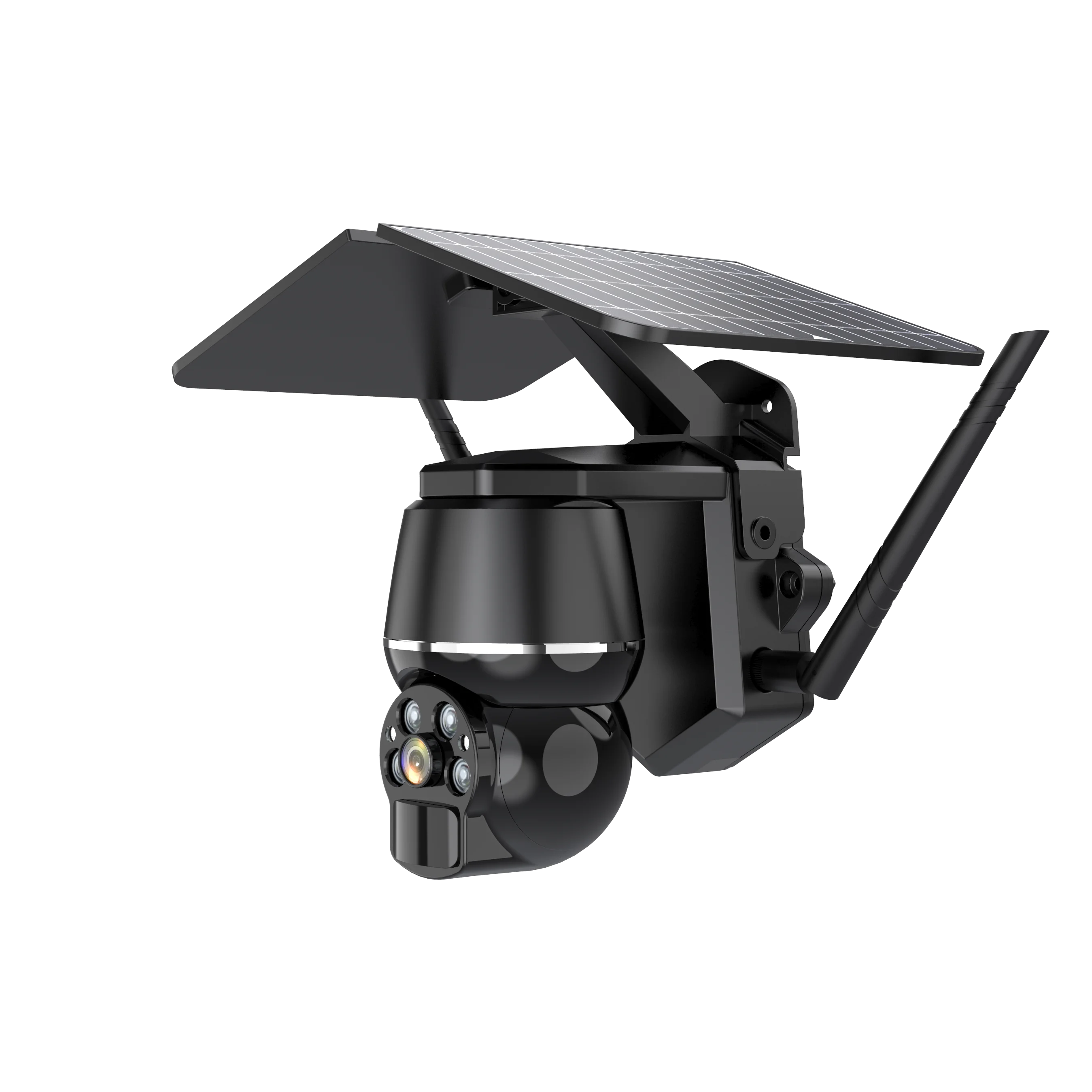 4G SIM Card Solar Power 1080P HD PTZ Security WIFI Outdoor IP66 Waterproof Low  Power Solar  Camera