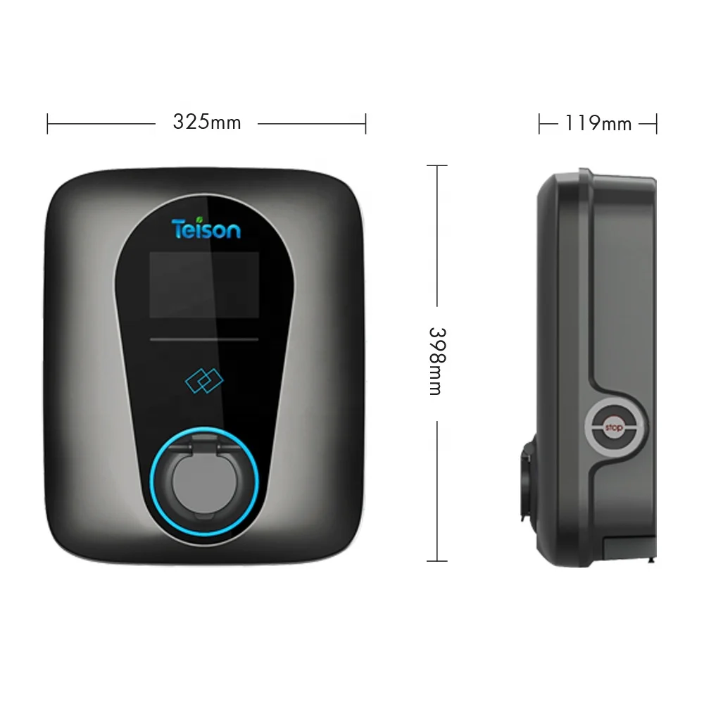 Teison CE certified 22KW wallbox 32A type 2 plug IEC 62196 ac ev charger smart OCPP 1.6J wallbox station