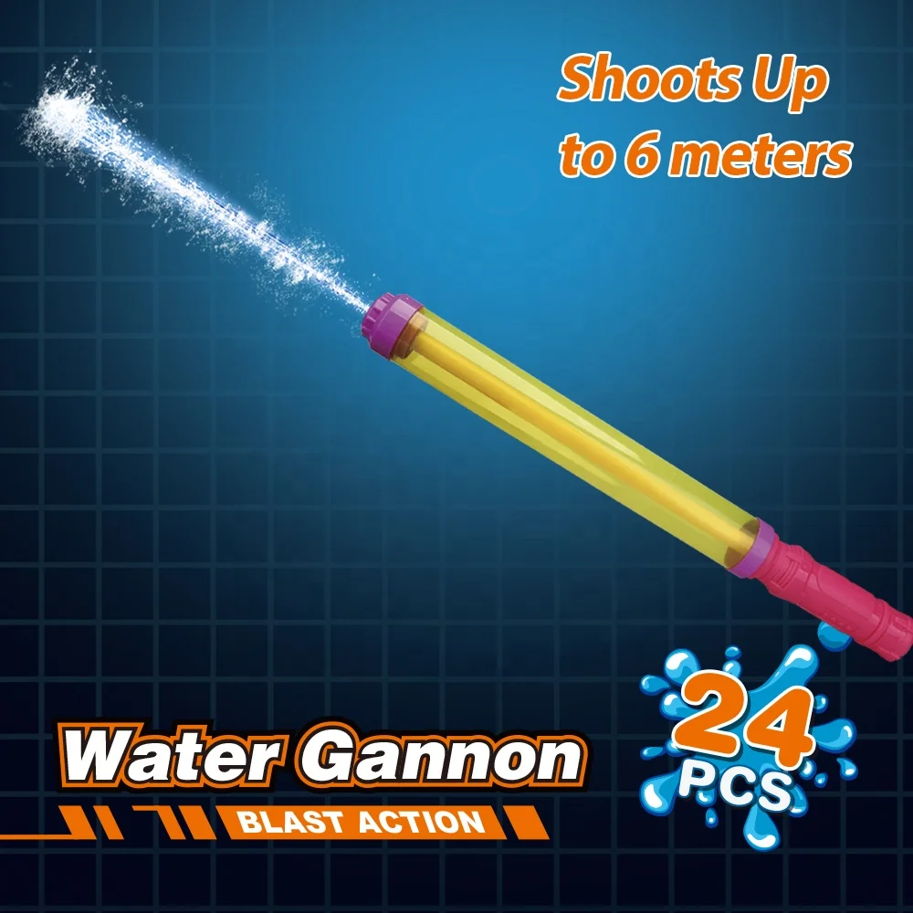 Large Transparent Water Cannon Gun Toy for Kids Air Pressure Water Blaster Popular Summer Outdoor Water Shooting Game