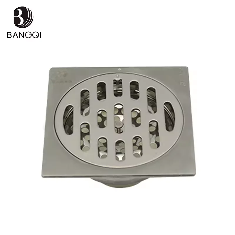 Stainless Steel Thickened Large Displacement Floor Drain for Washing Machine Brushed Rose Gold Chrom Bathroom Drains