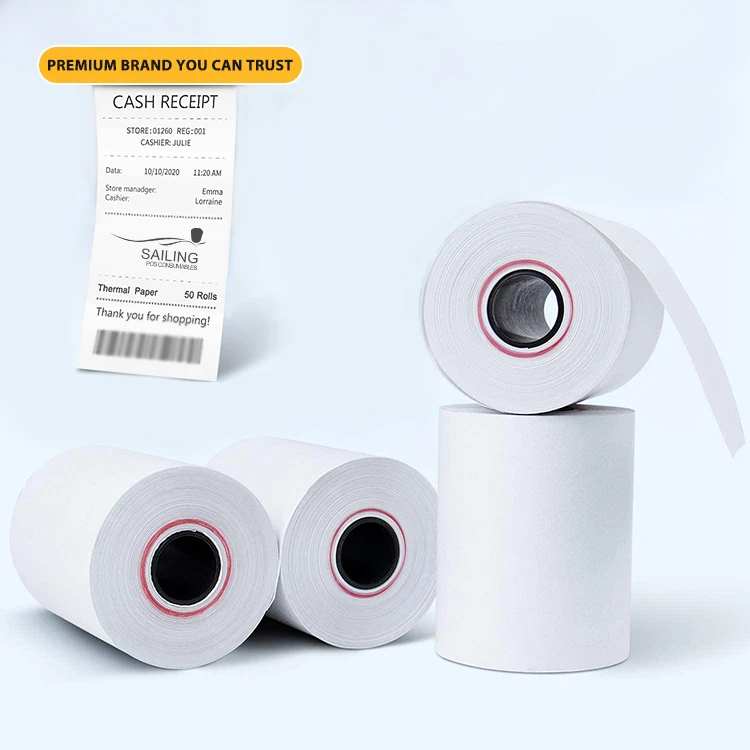 Cash resister paper  57*40mm,57*38mm Factory Manufacture Cash Register Thermal Paper Roll 24H Online Sells Custom 57mm POS Bill
