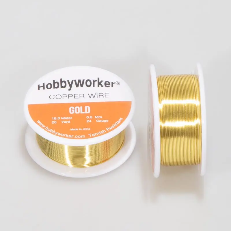 Медная проволока Hobbyworker с серебряным покрытием 24 калибра (0 5 мм) высокая гибкость для начинающих DIY материалы изготовления ювелирных изделий W0104