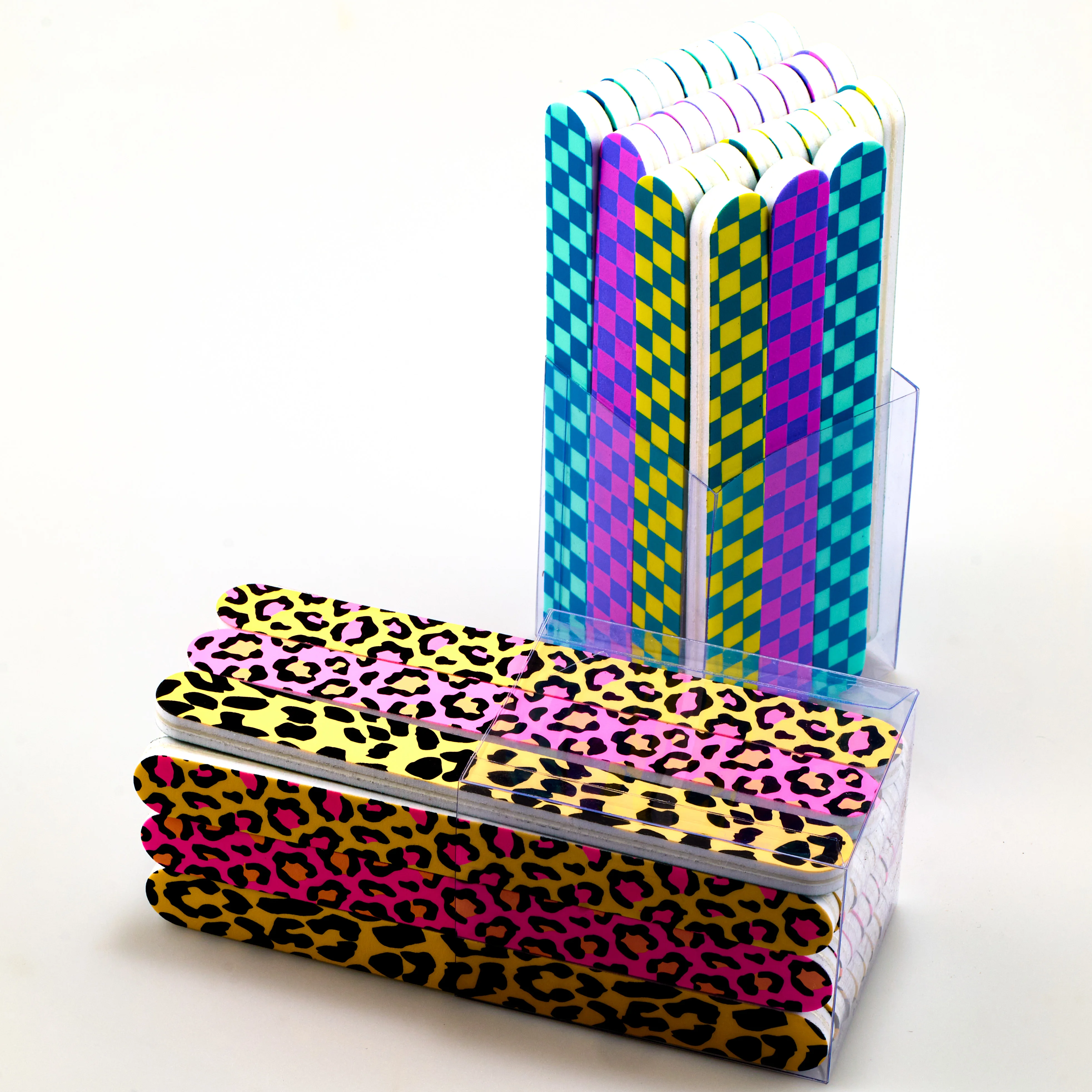 Professional Manicure Pedicure Art Tools Custom Logo Double-Sided Set 100 150 180 240 280 Grit Emery Board Polishing Nail File