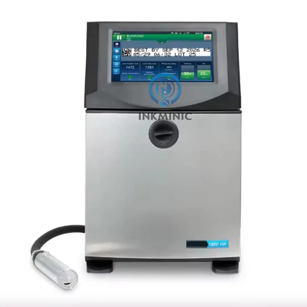 Continuous Small Character 1880HR  CIJ Inkjet Printer Expiry Date Bar Code 1240 1280 1880 Printing Machine