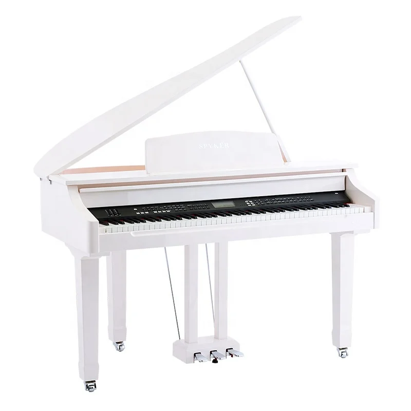 SPYKER Grand-style Digital Piano 88 Keys Graded Hammer Action with the Ultimate Sound Experience White Polish