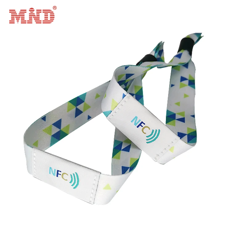 Super quality new arrival rfid woven fabric wristband