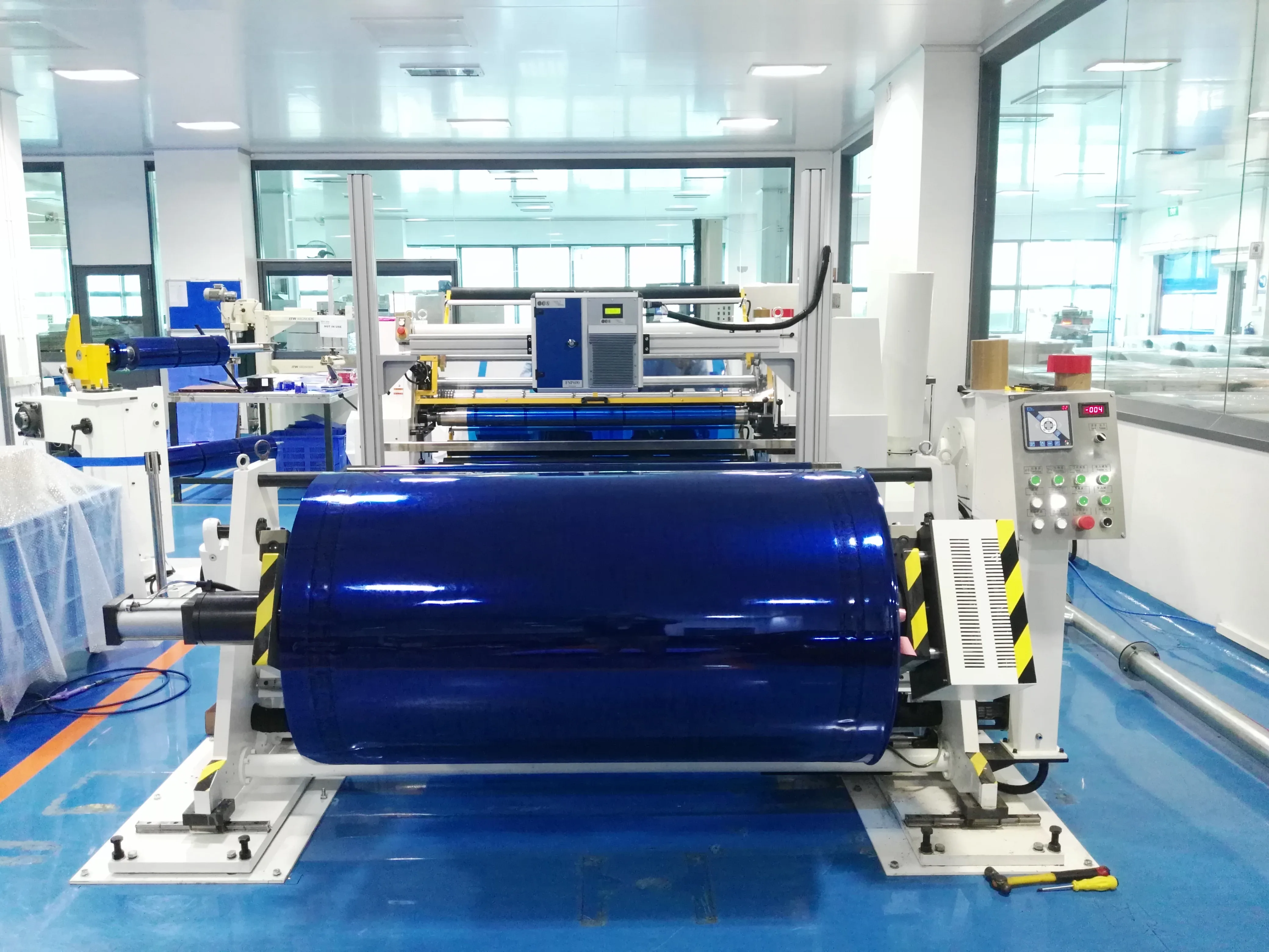 
PVC rigid sheet/PVC coated film/PVC lamination with PE film slitter machinery 