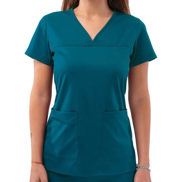Cotton Polyester STRETCH Design Hospital Uniformes Nursing Uniforms Medical Scrubs Cvc Fabric Medical Scrubs Suits