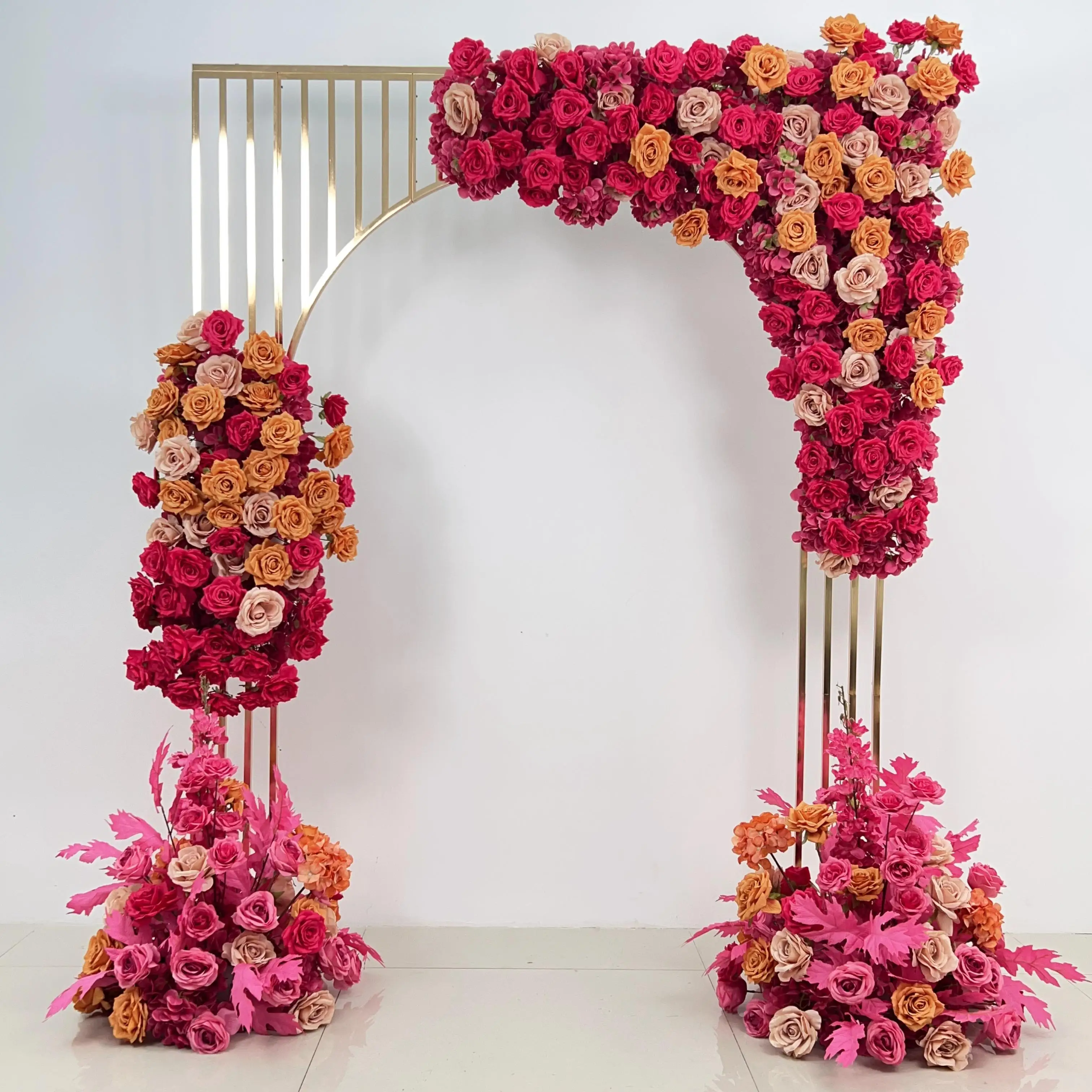 2024 DKB HOT SALE Wedding Backdrop Decor Gerbera Greenery Arch Hang Flower Row Babysbreath Aisle Floor Floral Arangment