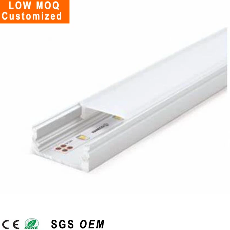 Stock Fast Delivery slim 3m white silvery black aluminium profile led for table lighting