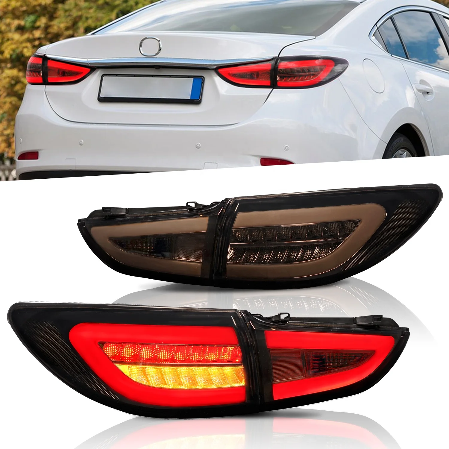 Archaic For Mazda 6 Atenza Taillight Led Back Lamp 2014 2015 2016 2017 2018 plug and play rear lamp for Atenza