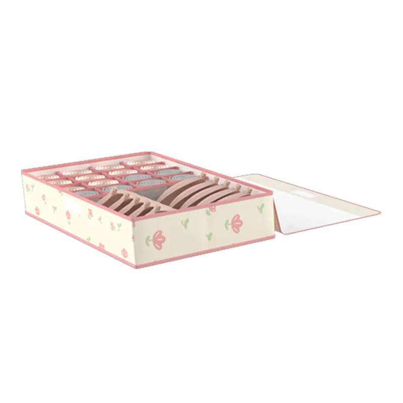 Underwear Storage Box Batch Distribution Fabric Underwear Sorting Box Oxford Cloth Socks Underwear Storage Box 2-in-1