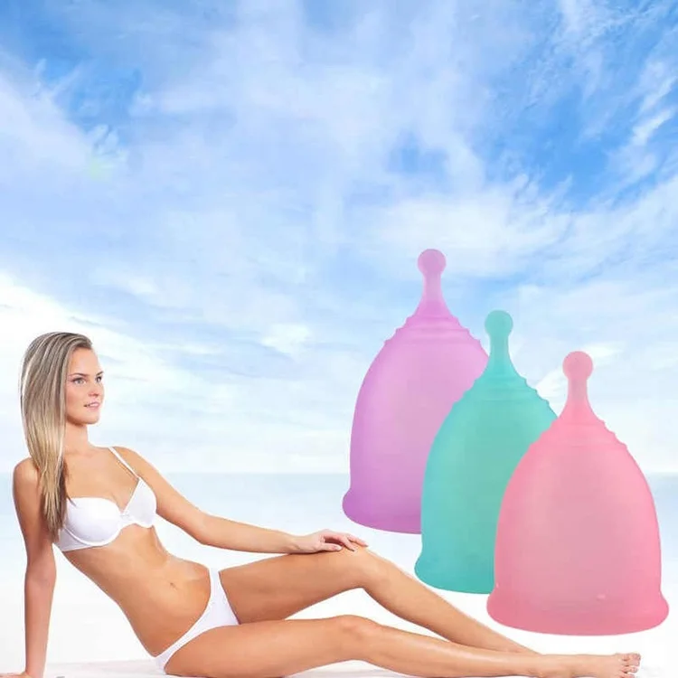 
Wholesale Custom Box Medical 100% Medical Silicone Container Period Cups Silicone Lady Feminine Certified Menstrual Cup Ring 