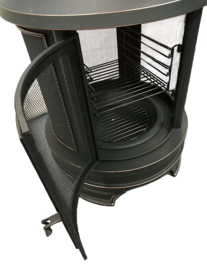 Hot sale garden charcoal wood burning outdoor/indoor barbecue bbq grills metal round chiminea cooking fire pit