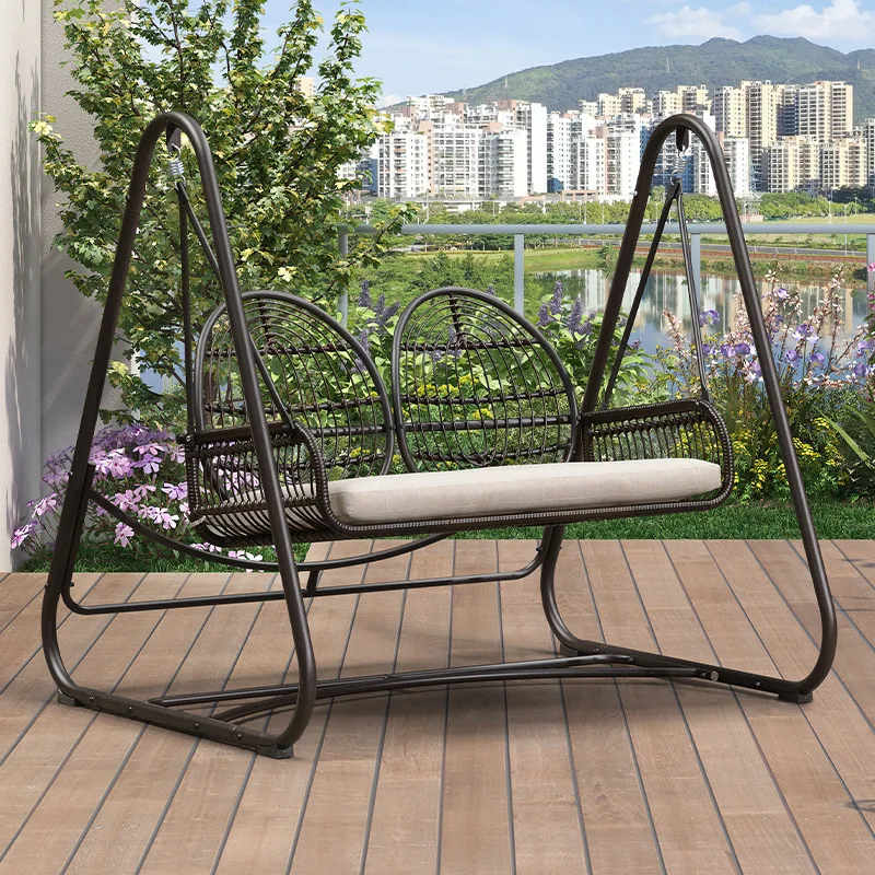 Outdoor swing hanging chair Home balcony single indoor cradle chair living room double Internet celebrity hanging basket