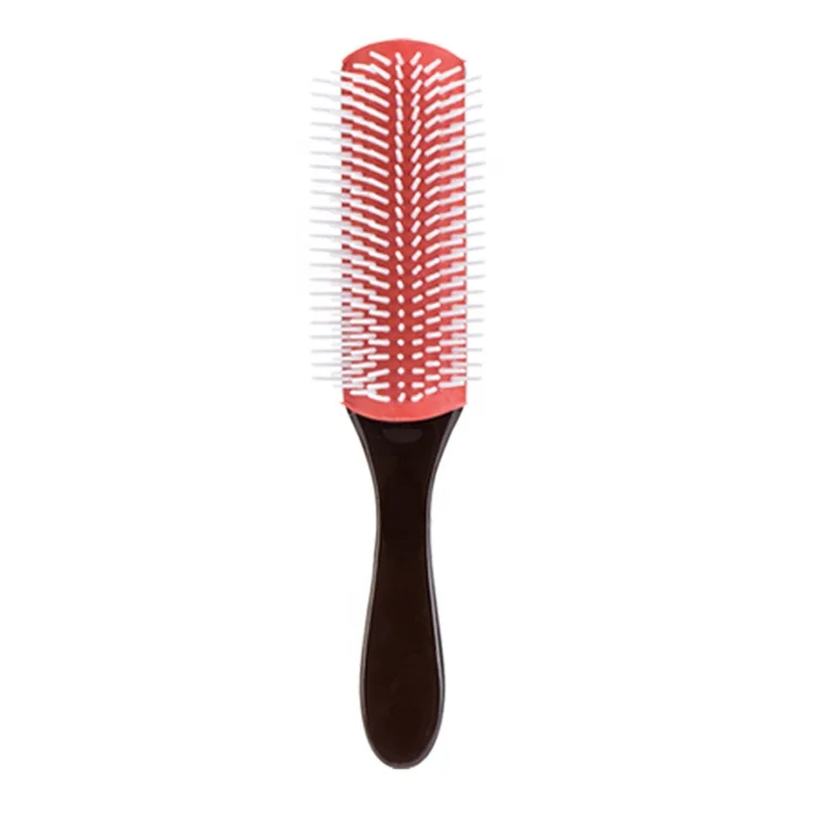 Hot Sell Detachable Air Cushion 9-Row Straight Wide Tooth Shower Custom Hair Comb Denman Hair Brush