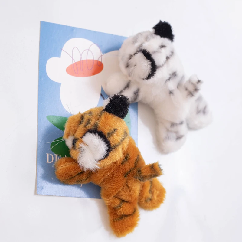 Cute Animal Plush Toy Fridge Magnet Set Lion Tiger Rabbit Stuffed Toys with Soft PP Filling Gifts for Kids Home Decor