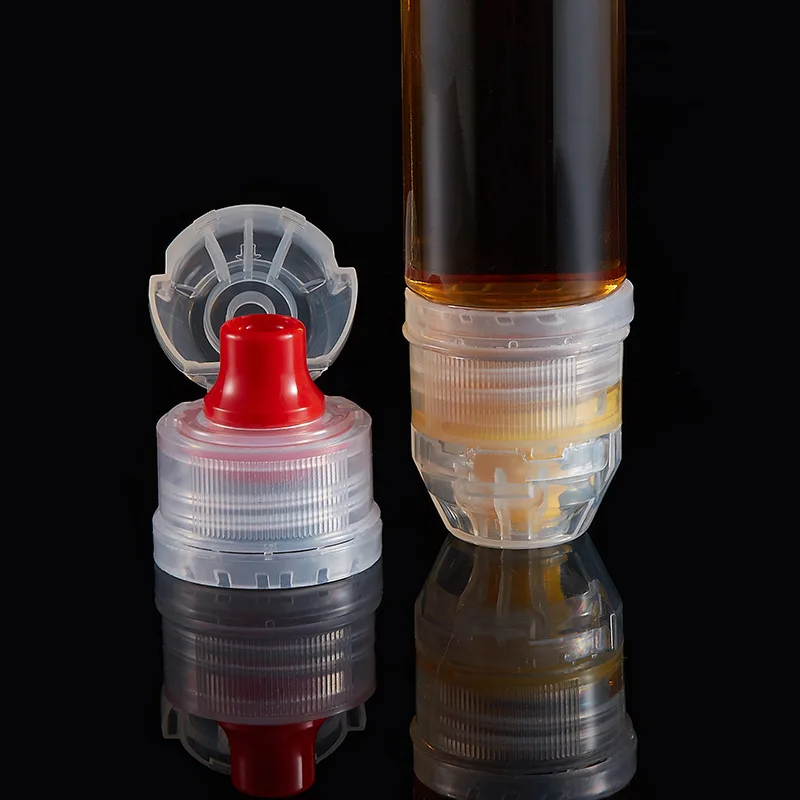 New design ketchup cooking oil honey squeeze non spill pilfer proof 28 410 38/410 silicone valve bottle cap flip top cap